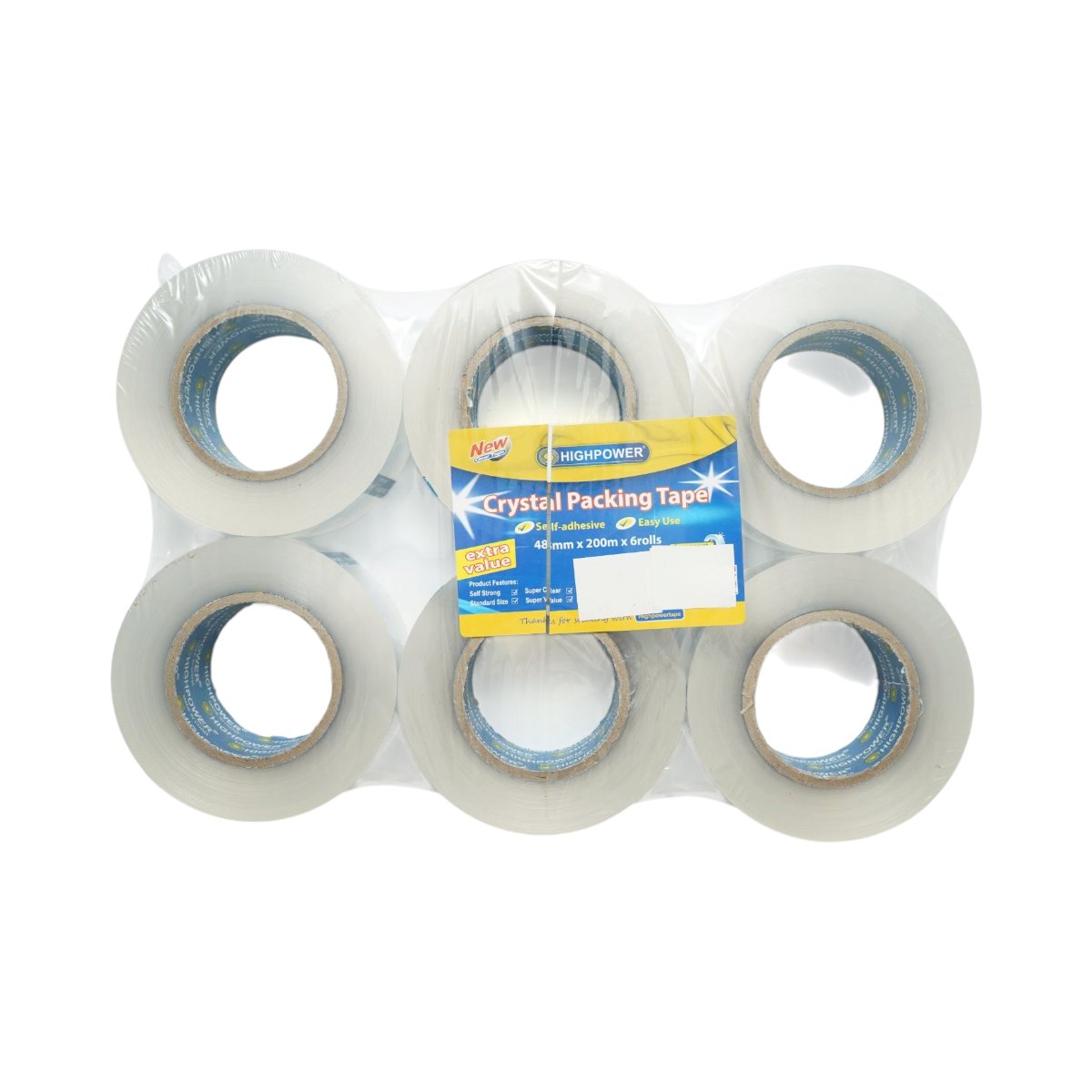 Banda adeziva scotch transparenta OPP 48mm x 200m pentru ambalare HighPower - imagine 6