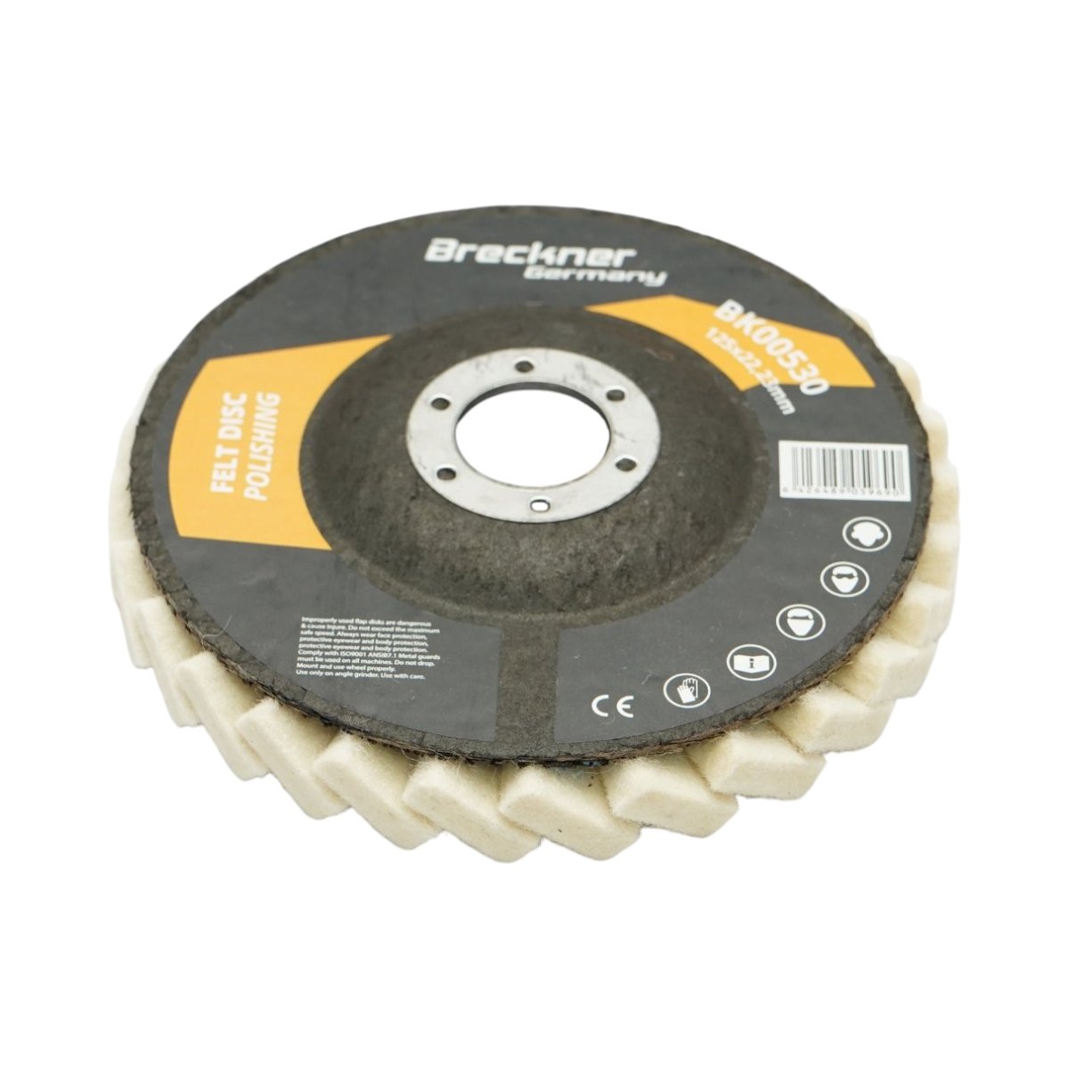 Disc pasla lamelar polisare 125x6x22.23mm, lustruire si finisare metal, inox, aluminiu Breckner Germany - imagine 4