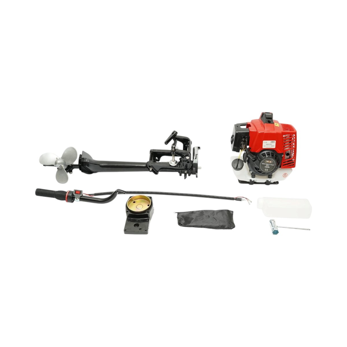 Motor barca pe benzina 2.2 CP, 2 timpi, 63cc, turatie 6500rpm, racire cu aer, pornire manuala, elice 3 pale, capacitate rezervor 1.4L THOR - imagine 3