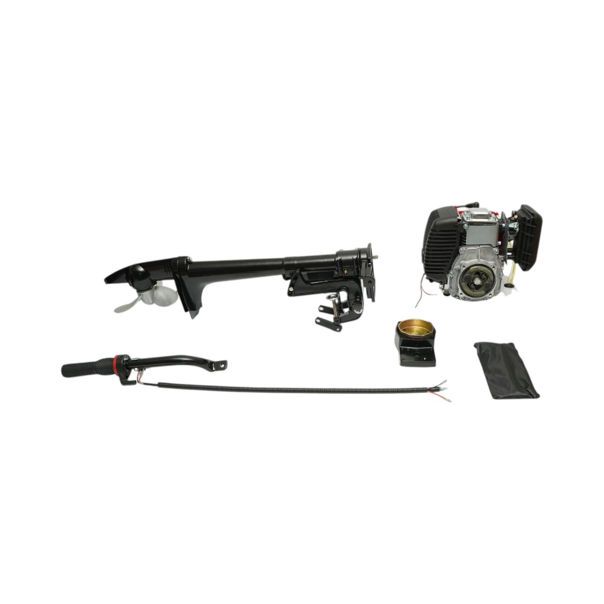 Motor barca pe benzina 2CP, 4 timpi, 53cc, turatie 6500rpm, racire cu aer, CDI, pornire manuala, elice 3 pale, capacitate rezervor 1.2L THOR - imagine 3