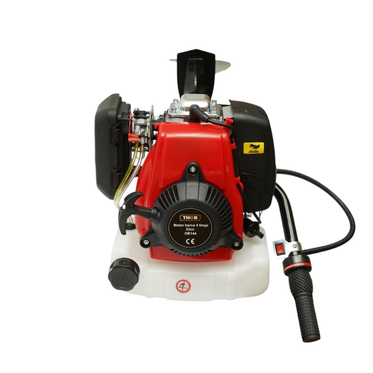Motor barca pe benzina 2CP, 4 timpi, 53cc, turatie 6500rpm, racire cu aer, CDI, pornire manuala, elice 3 pale, capacitate rezervor 1.2L THOR - imagine 10