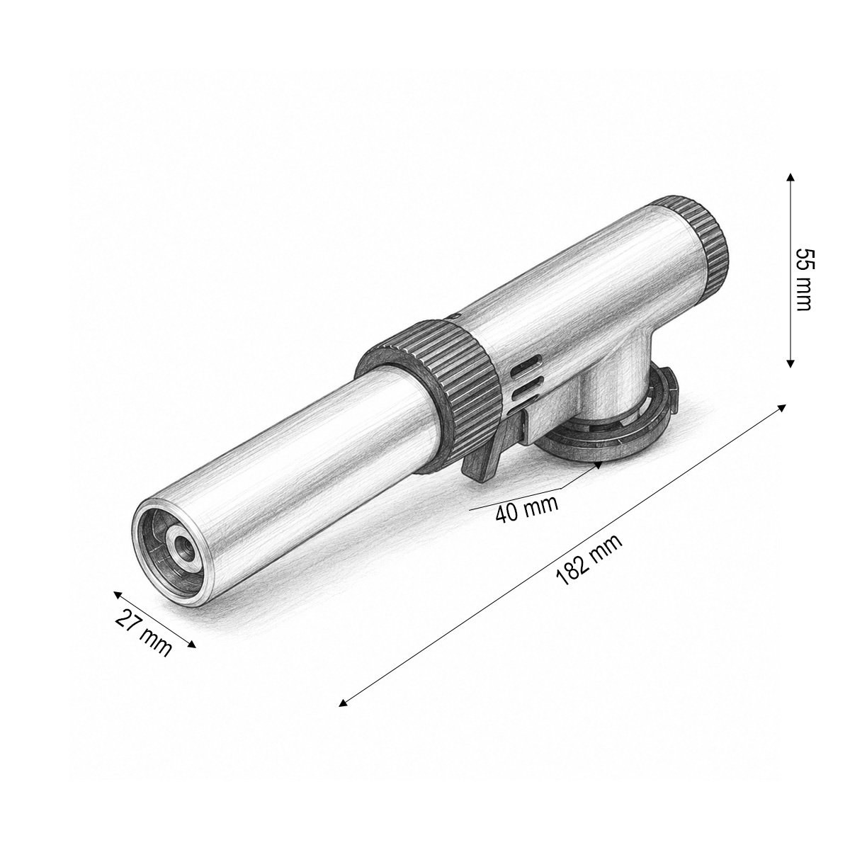 Cap arzator butelie gaz spray, rotire 360 grade, aprindere piezo, flacara reglabila 1300°C - imagine 4