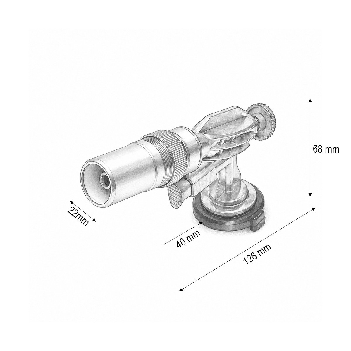 Cap arzator butelie gaz spray, aprindere piezo, flacara reglabila 1300°C Master Torch - imagine 4