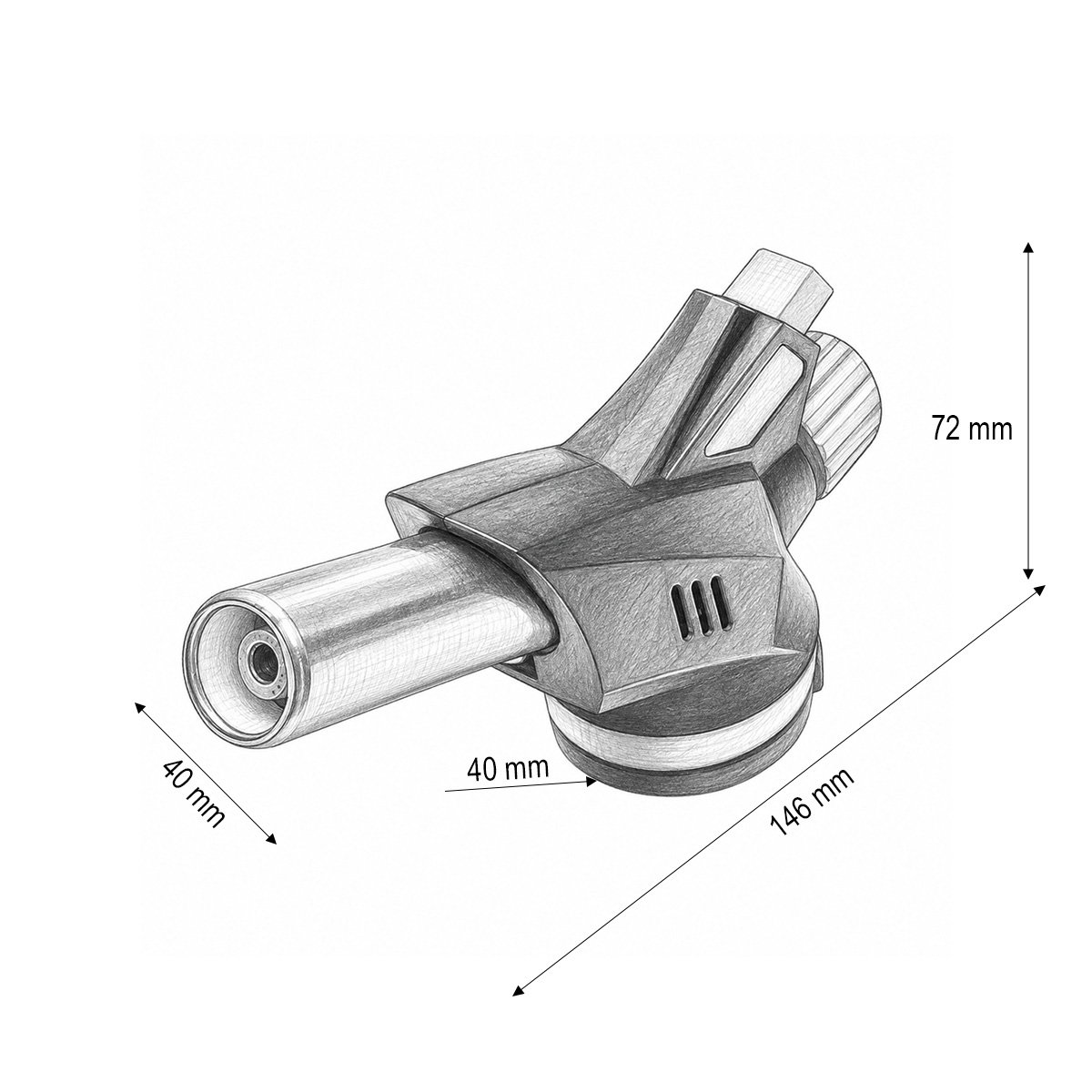 Cap arzator butelie gaz spray, rotire 360 grade, aprindere piezo, flacara reglabila 1300°C - imagine 4