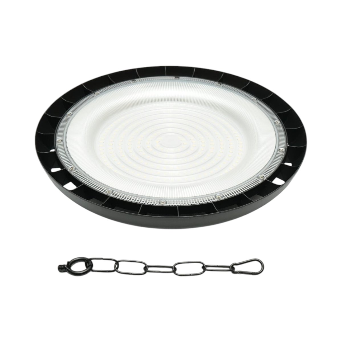 Lampa industriala LED UFO High-Bay 200W, 100-265V, 6500K, 24000lm pentru hale, depozite 365x32mm IP65 Breckner Germany - imagine 3