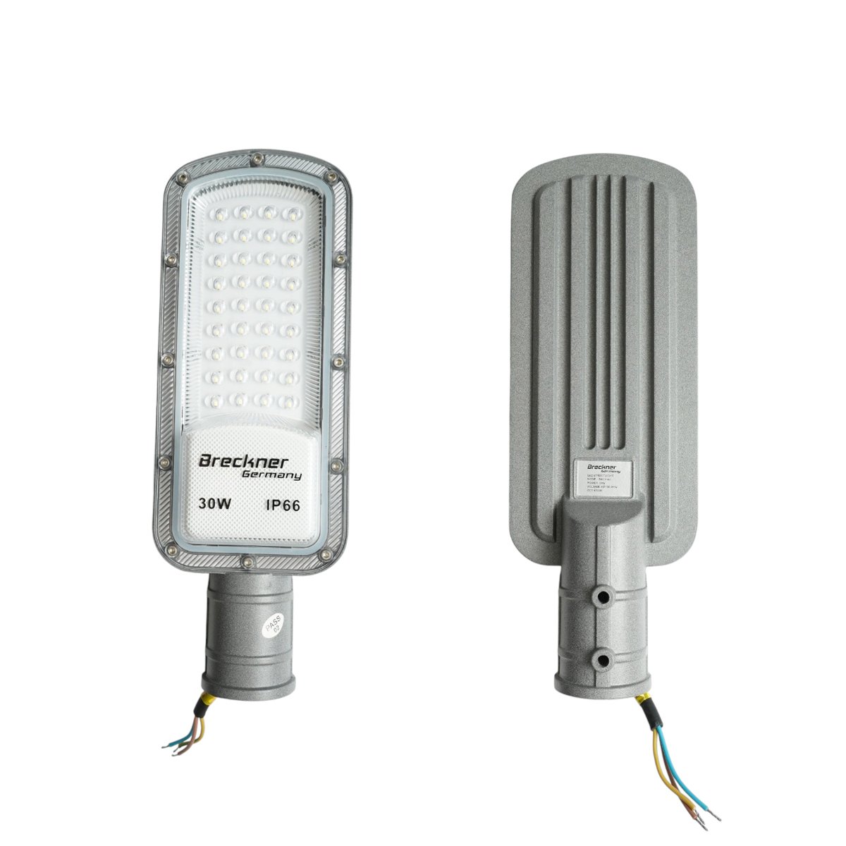 Lampa iluminat stradal LED 30W, 100-265V, 6500K, 3300lm cu prindere pe stalp 285x100x25mm IP66 Breckner Germany