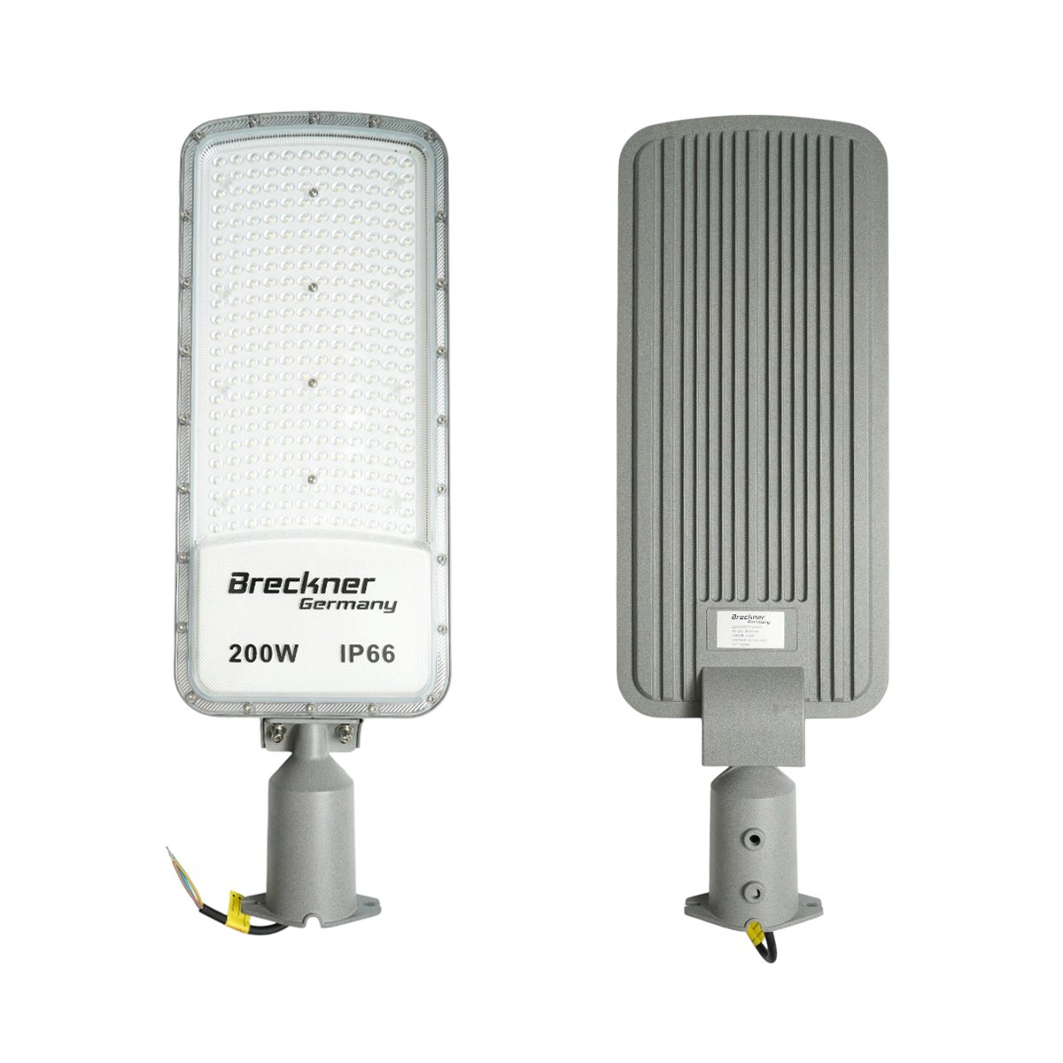 Lampa iluminat stradal LED 200W, 100-265V, 6500K, 22000lm cu prindere pe stalp 590x200x25mm IP66 Breckner Germany