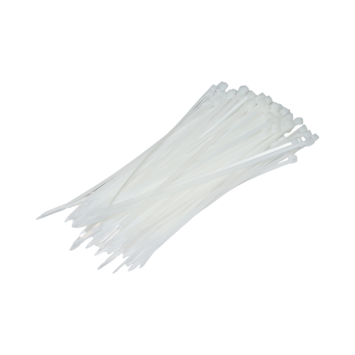 Faseta colier plastic alb 3.5x200mm 100 buc/set Longroad