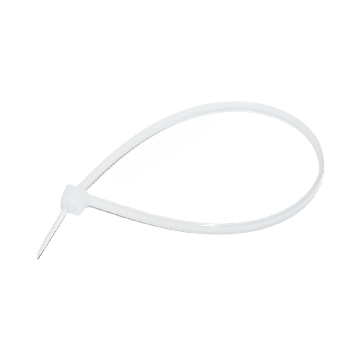 Faseta colier plastic alb 3.5x200mm 100 buc/set Longroad - imagine 3