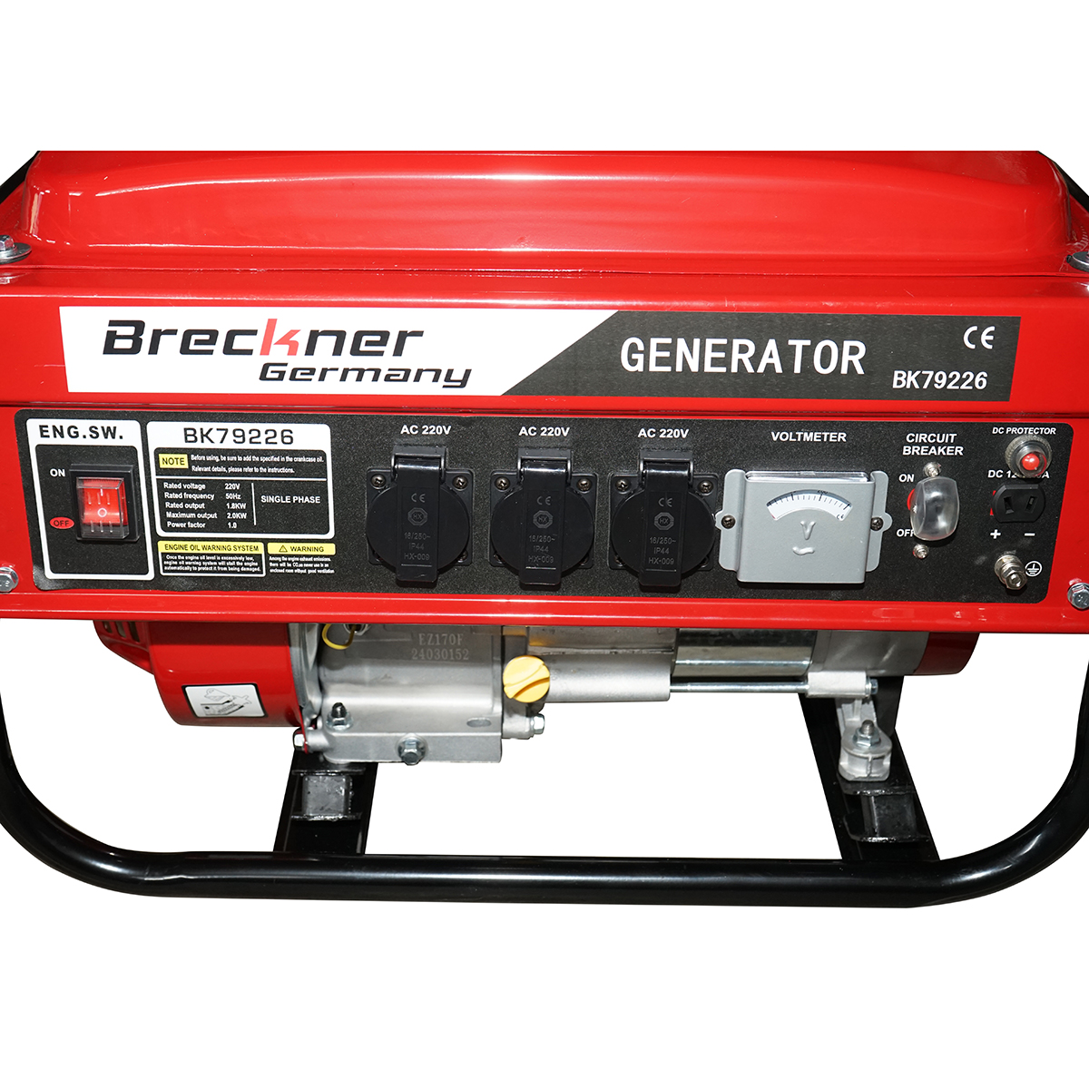 Generator electric 1.8kW/220V, motor pe benzina 7.5CP, pornire sfoara Breckner Germany - imagine 5