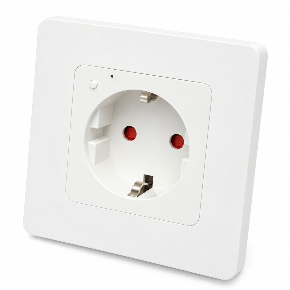 Priza inteligenta smart Wi-Fi alba incastrata 110-240V, 16A, 3680W, monitorizare consum, Bluetooth, aplicatie Tuya Smart Life