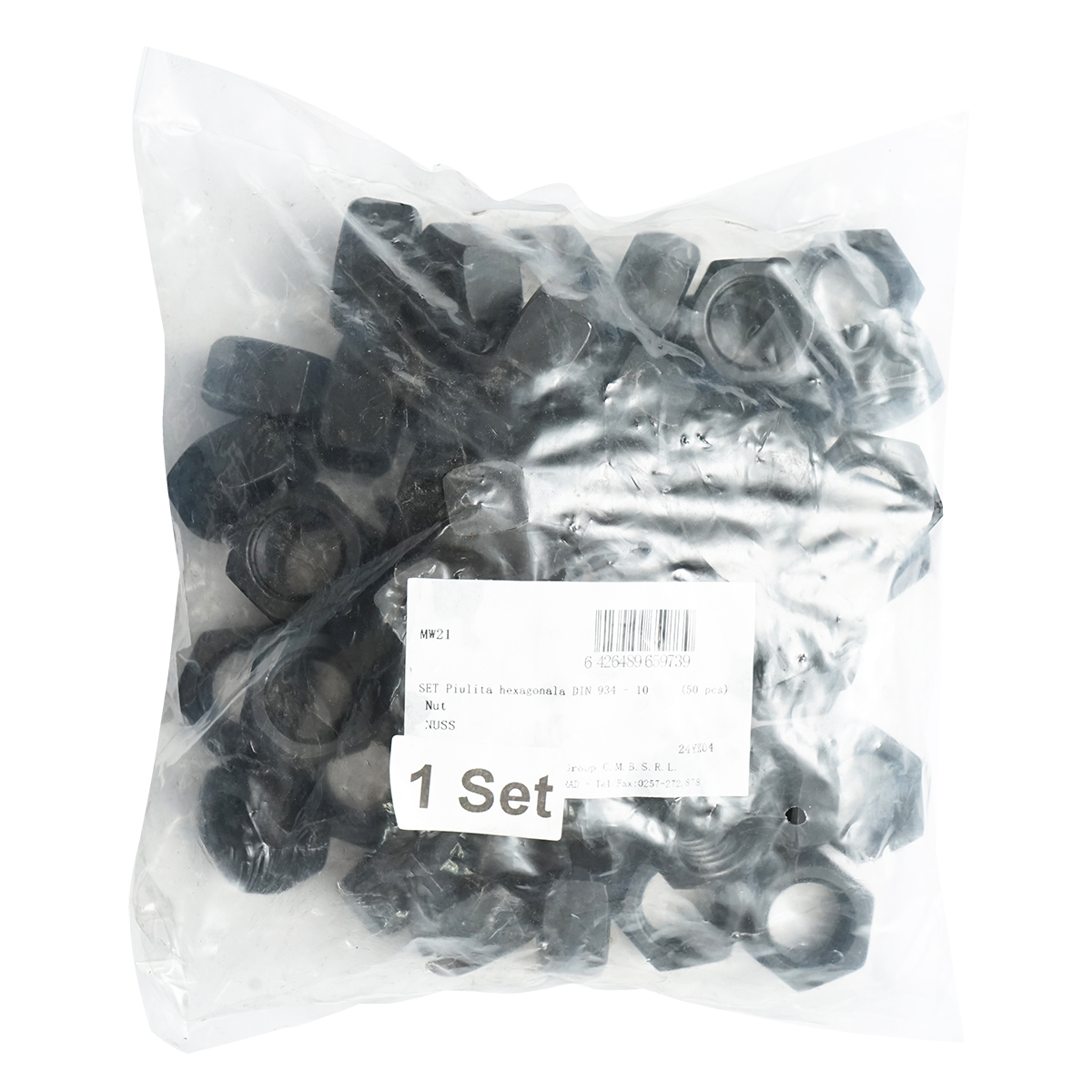 Set 50 piulite hexagonale M42 DIN 934-10 - imagine 3