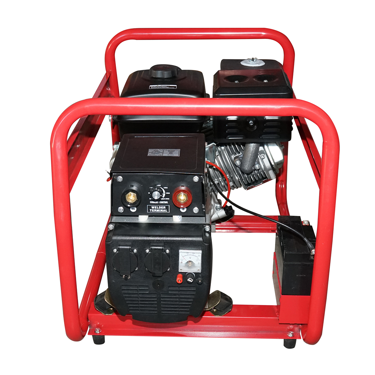 Aparat de sudura 200A cu generator electric 5KW/220V, motor pe benzina 15 CP, pornire cheie Breckner Germany - imagine 2