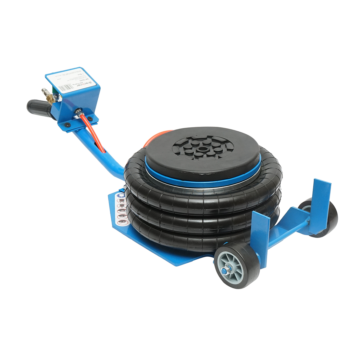 Cric pneumatic profesional 3.5T cu maner scurt, perna de aer 150-400mm Breckner Germany - imagine 4