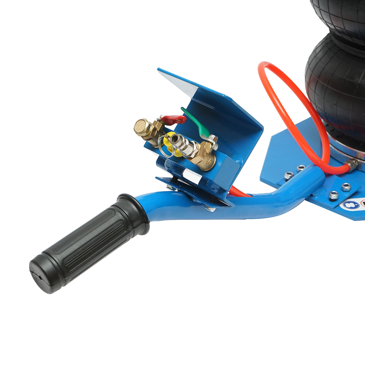 Cric pneumatic profesional 3.5T cu maner scurt, perna de aer 150-400mm Breckner Germany - imagine 6