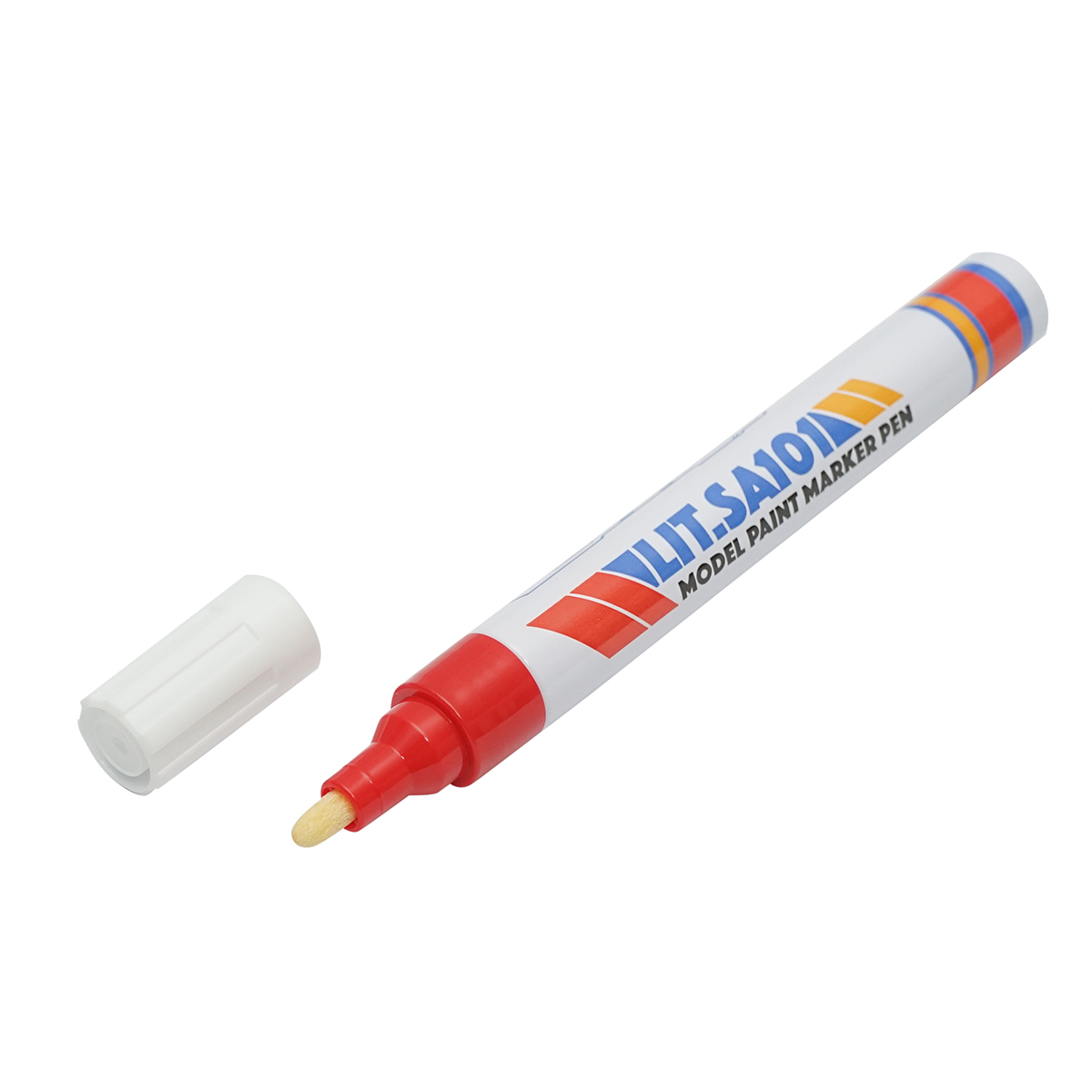 SET 12buc. Marker vopsea rosu pe baza de ulei, impermeabil, uscare rapida - imagine 3