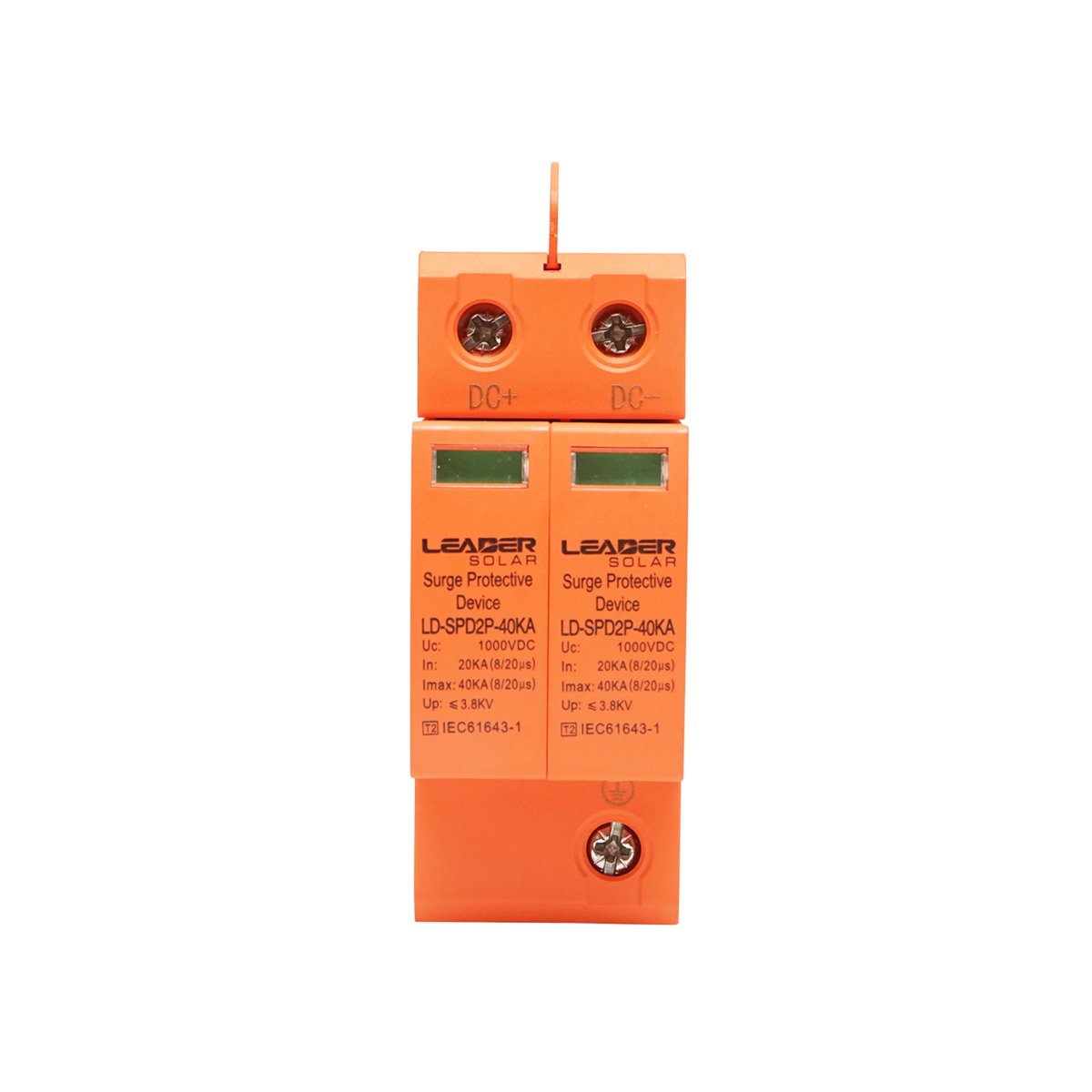 Descarcator supratensiune cu semnalizare sisteme fotovoltaice DC 2P tip C 1000VDC LRSPD2-DC5-40KA Longroad
