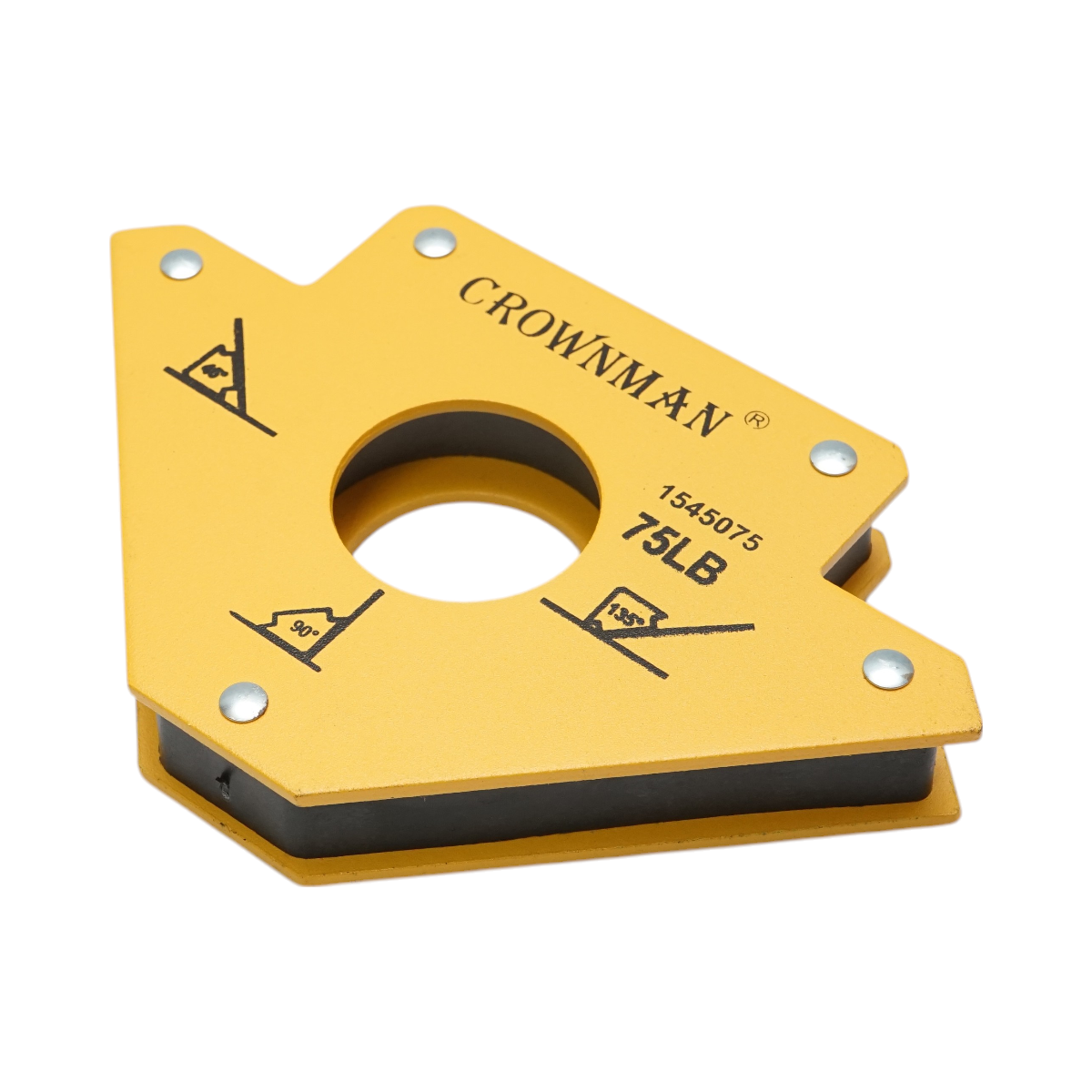 Suport magnetic sudura tip sageata, unghiuri 45°, 90°, 135°, forta sustinere max. 34Kg Crownman