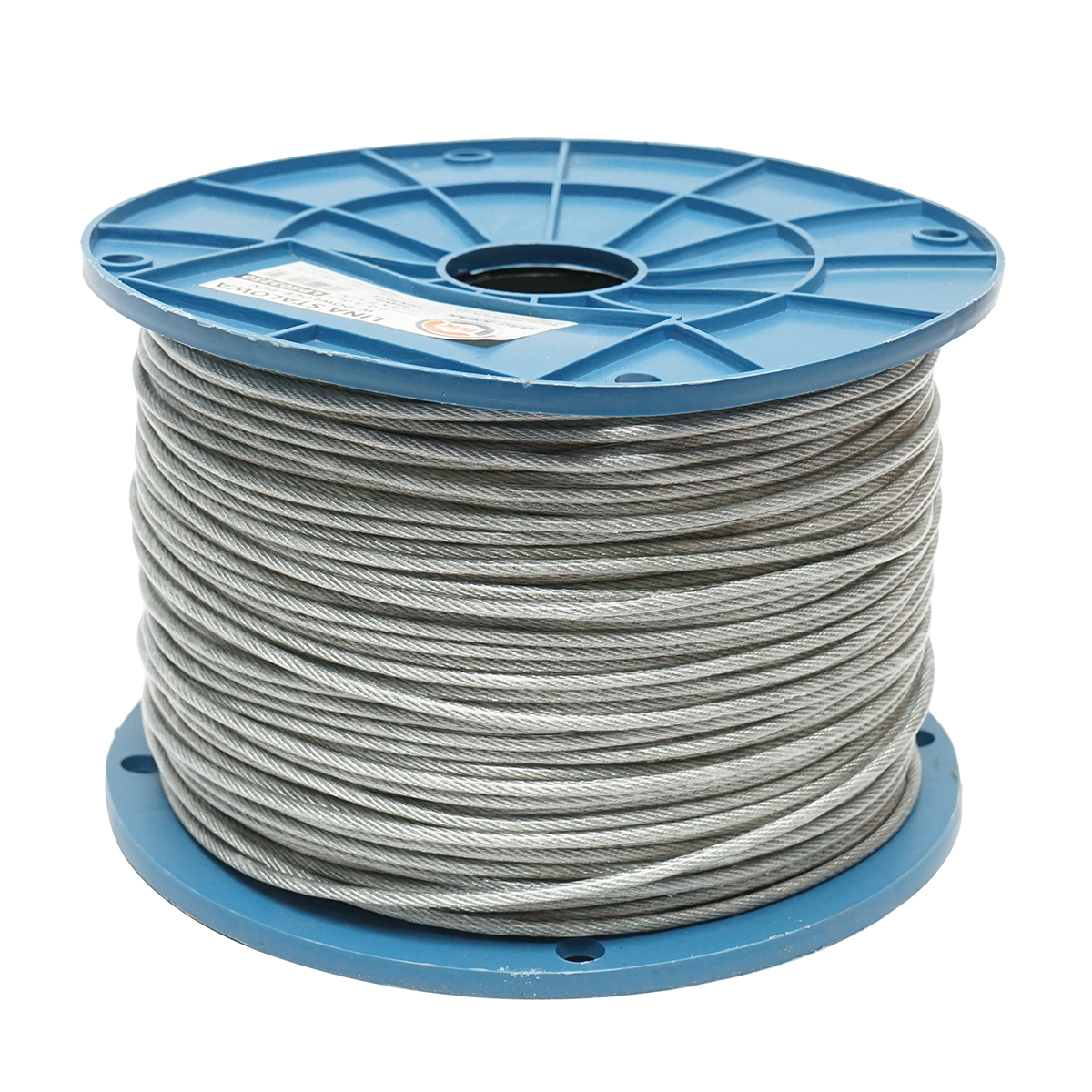 Cablu otel galvanizat cu invelis PVC 3mm, fire 6x7+FC, sarcina maxima 230Kg, greutate 5.07Kg, 250m/rola