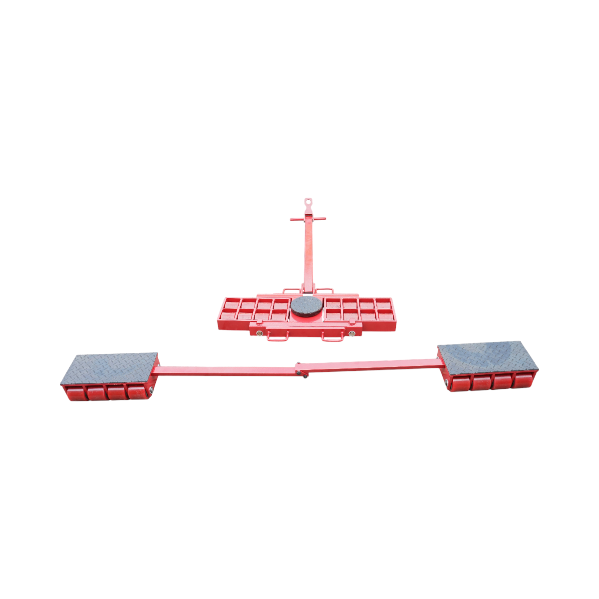 Cric 15 tone cu mecanism de rulare dirijabil pe role pentru echipamente grele - imagine 3