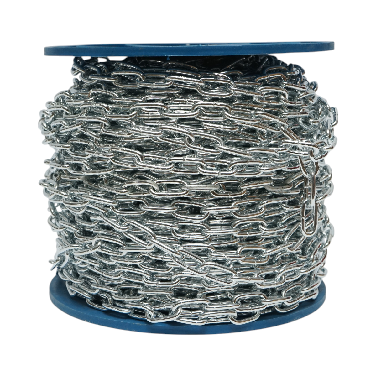 Lant electrogalvanizat 3.5x18x14mm DIN5685A 60m/rola tambur plastic - imagine 3