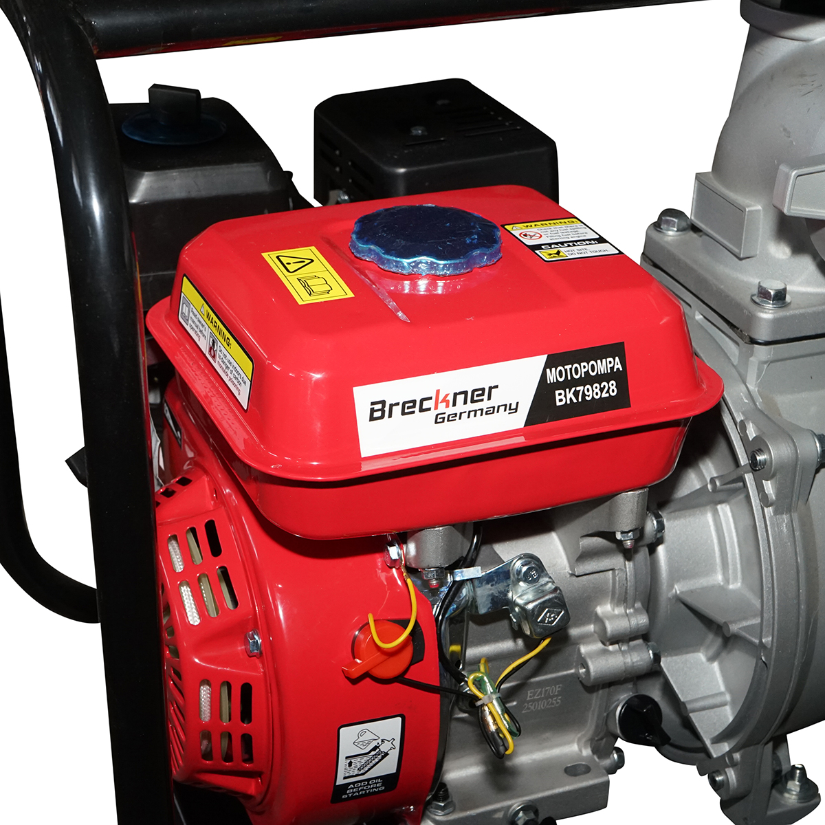 Motopompa pe benzina 7.5CP WP40S, 4 toli, debit max. 80m3/h, adancime 8m, inaltime 26m Breckner Germany - imagine 5