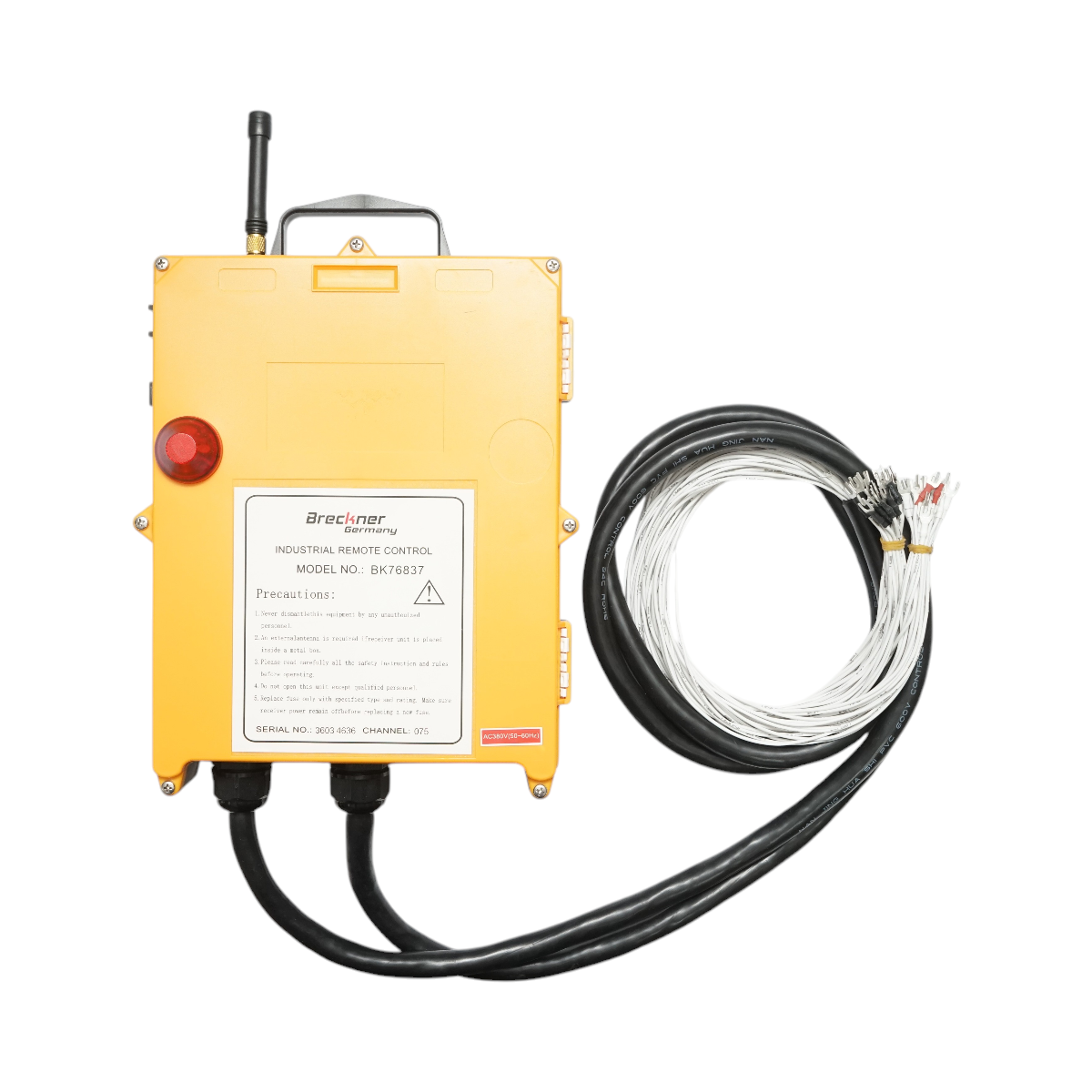 Telecomanda industriala wireless 380V AC cu joystick dublu si butoane IP65 Breckner Germany - imagine 3
