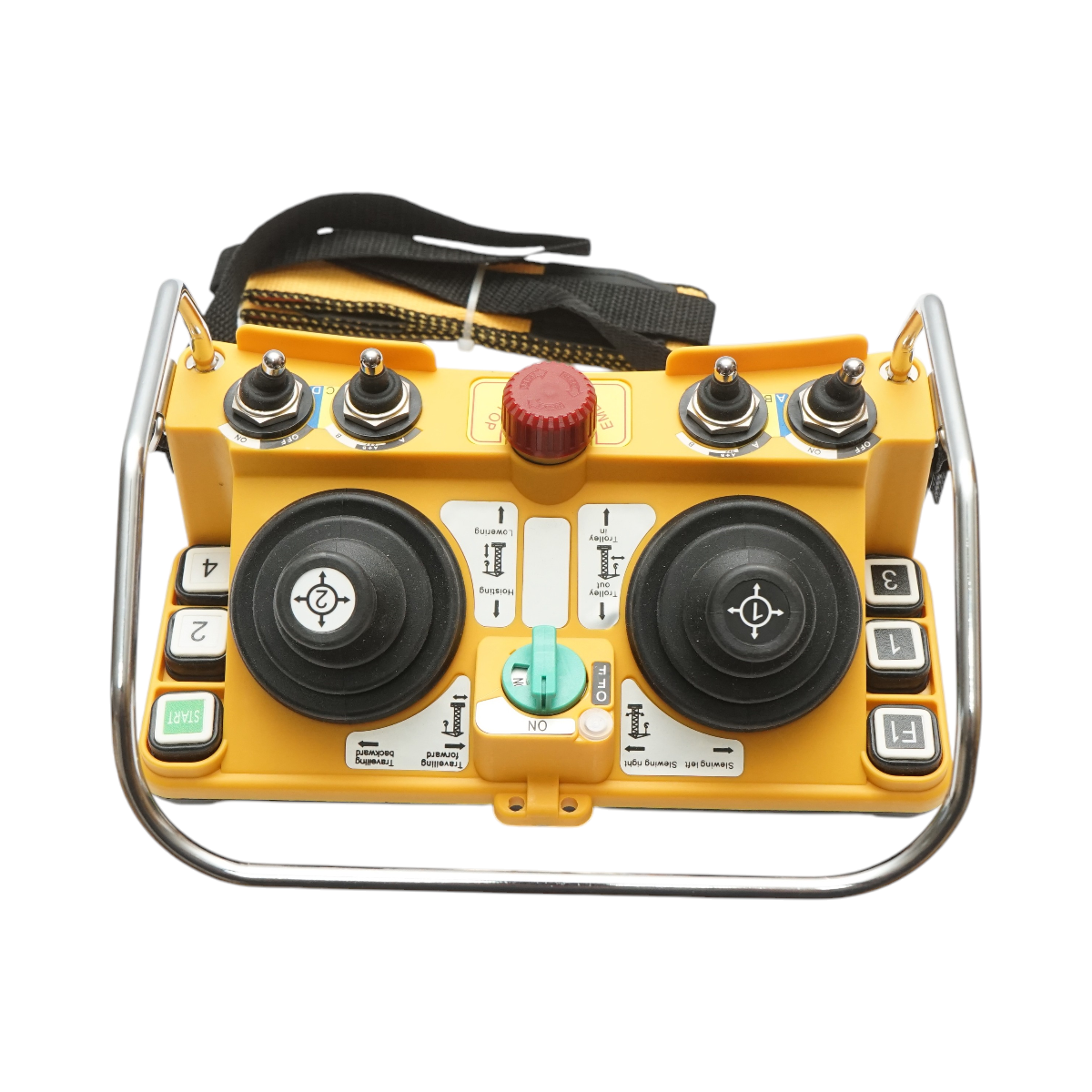 Telecomanda industriala wireless 380V AC cu joystick dublu si butoane IP65 Breckner Germany - imagine 2