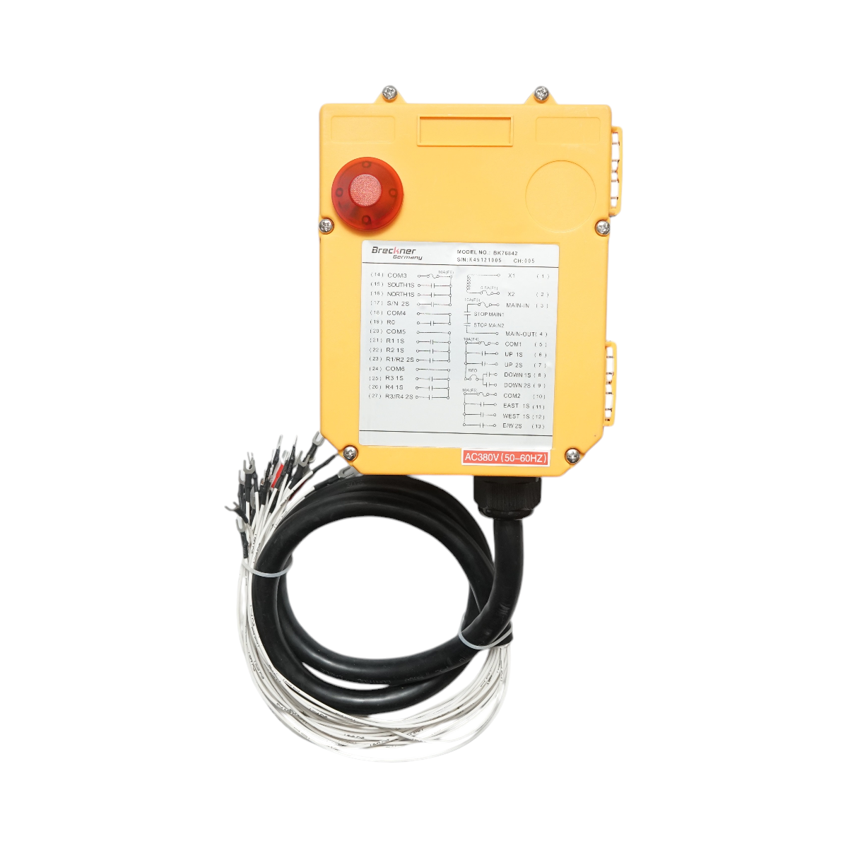 Telecomanda industriala wireless 380V AC cu 12 butoane IP65 Breckner Germany - imagine 3