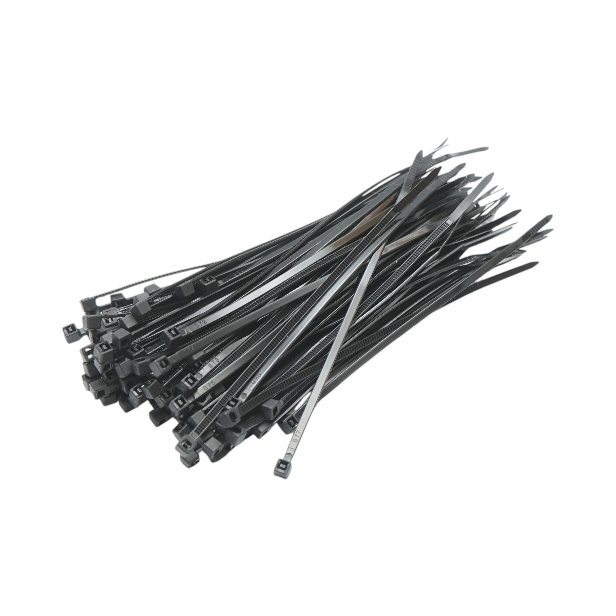 Faseta colier plastic negru 2.5x120mm 100 buc/set Longroad - imagine 2