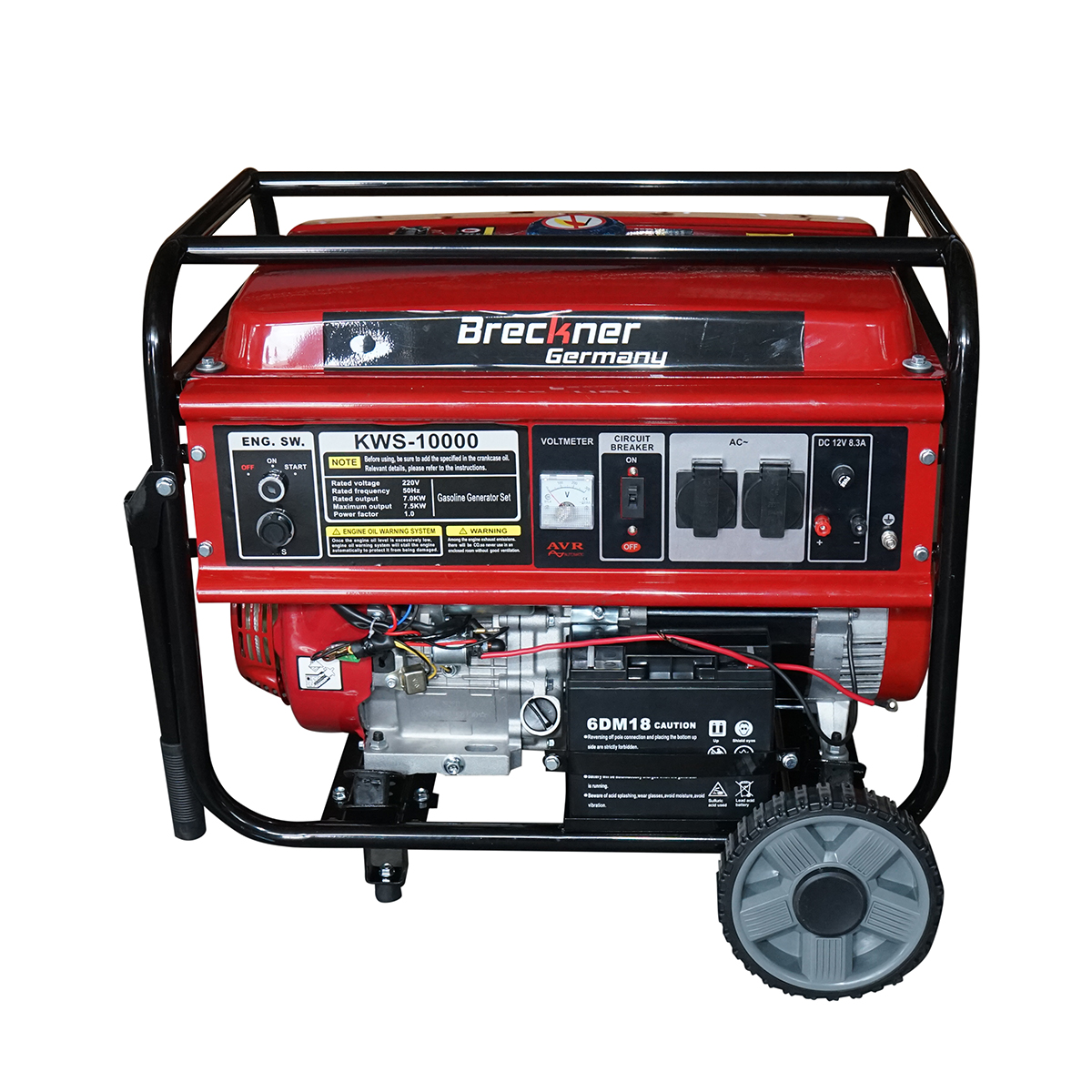 Generator electric cu ATS 7kW, 220V, motor pe benzina 18CP, pornire electrica/manuala Breckner Germany - imagine 2