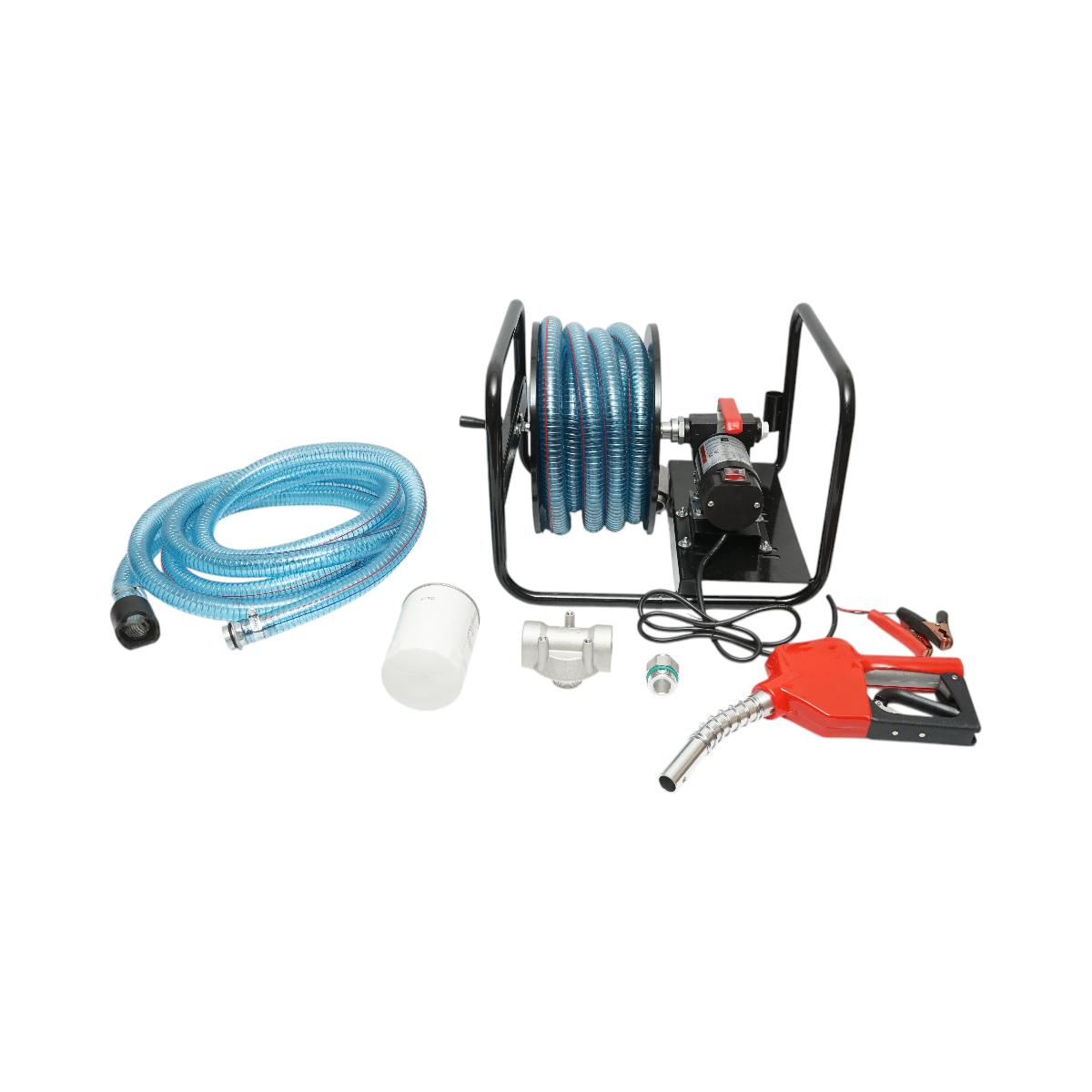 Pompa transfer combustibil mobila 12V, debit 40 L/min cu furtun si filtru Breckner Germany - imagine 2