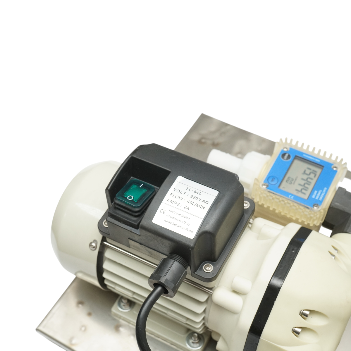 Kit pompa transfer solutie uree 220V, 400W, debit 40L/min, contor digital, furtun transfer 4m, alimentare 2m si pistol IP55 Breckner Germany - imagine 6