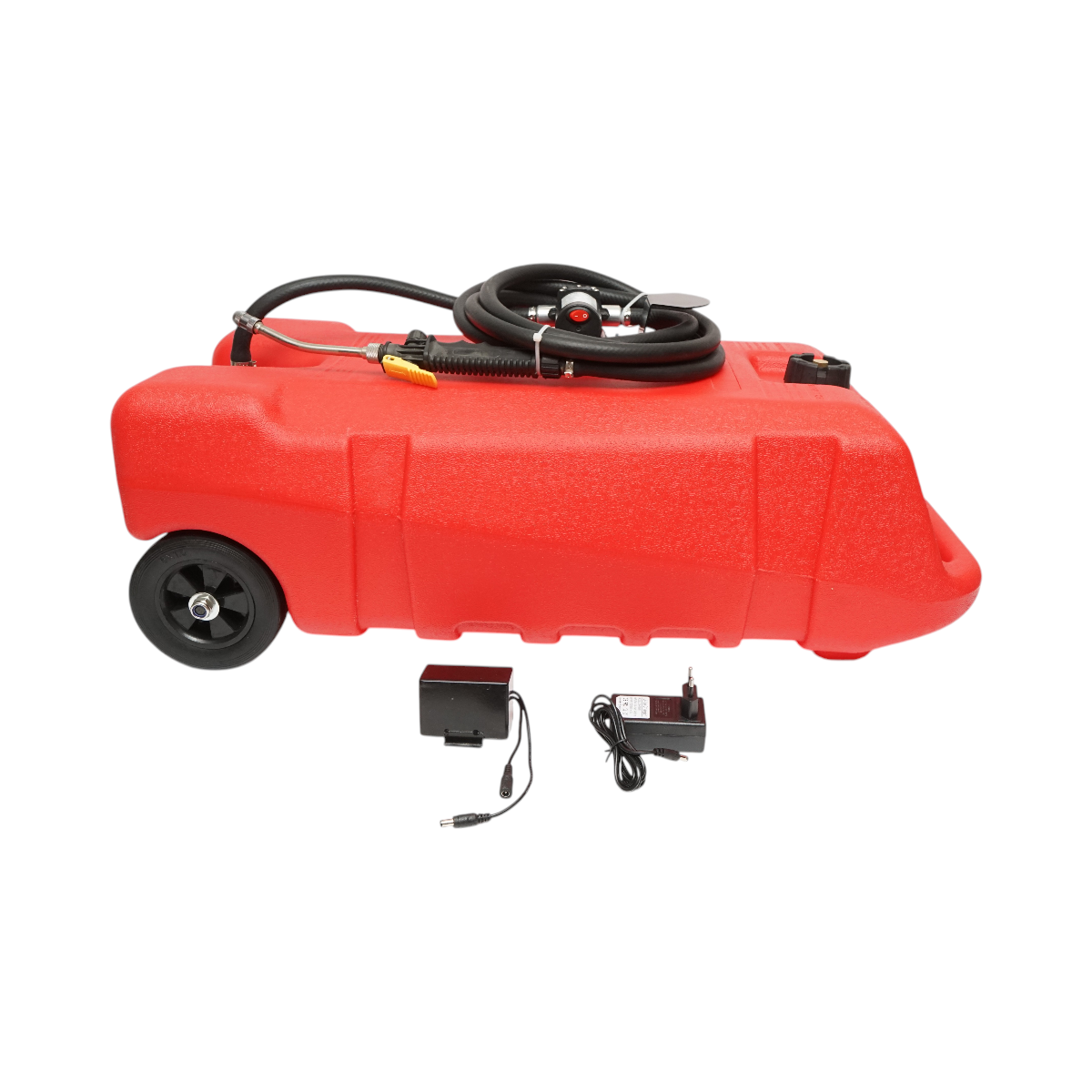 Rezervor motorina mobil portabil 53L cu pompa transfer electrica 12V, 70W, baterie Li-ion, debit 6L/min, furtun 3m si pistol Breckner Germany - imagine 3