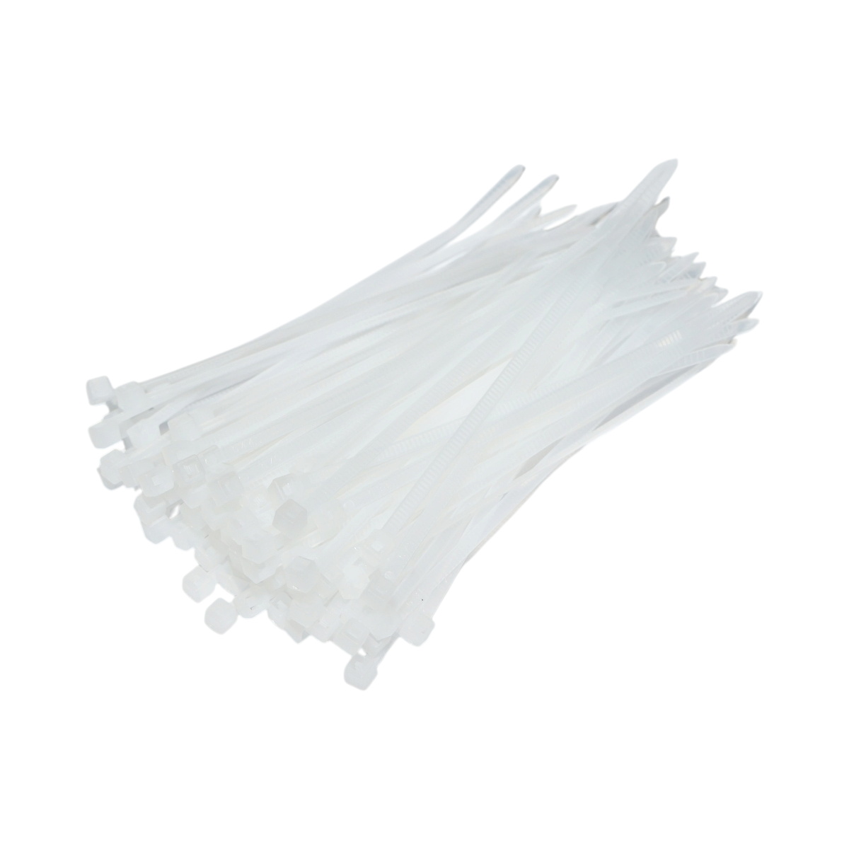 Faseta colier plastic alb 2.5x100mm 100 buc/set Longroad - imagine 2