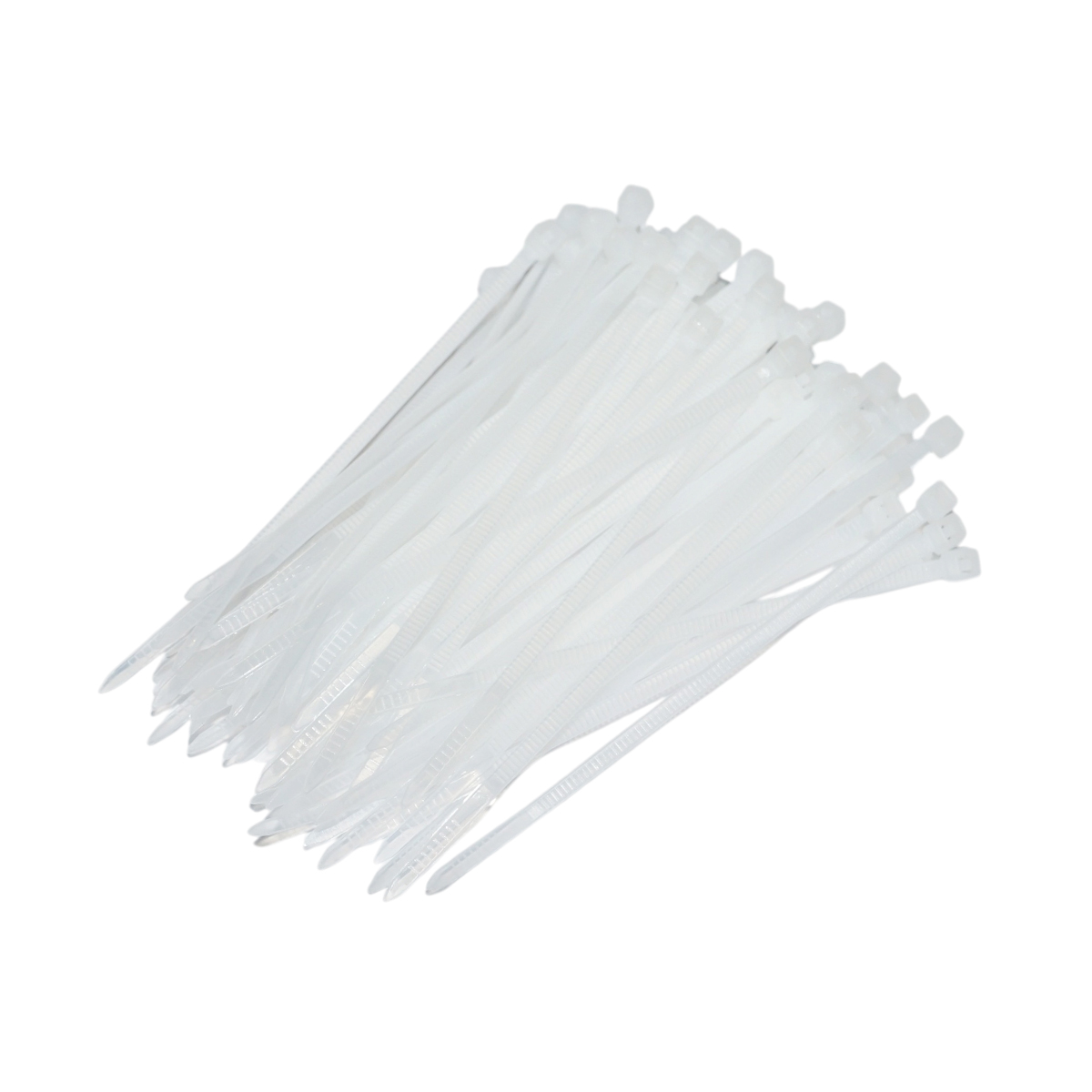 Faseta colier plastic alb 2.5x100mm 100 buc/set Longroad