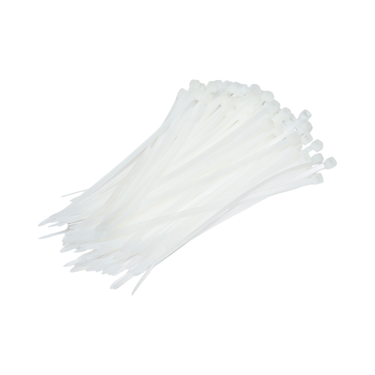 Faseta colier plastic alb 3.6x150mm 100 buc/set Longroad