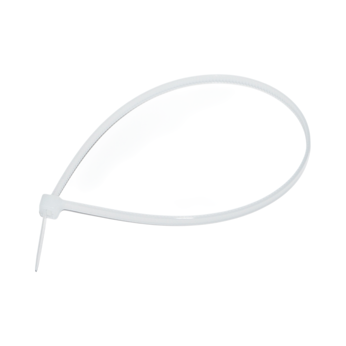 Faseta colier plastic alb 3.6x250mm 100 buc/set Longroad - imagine 3