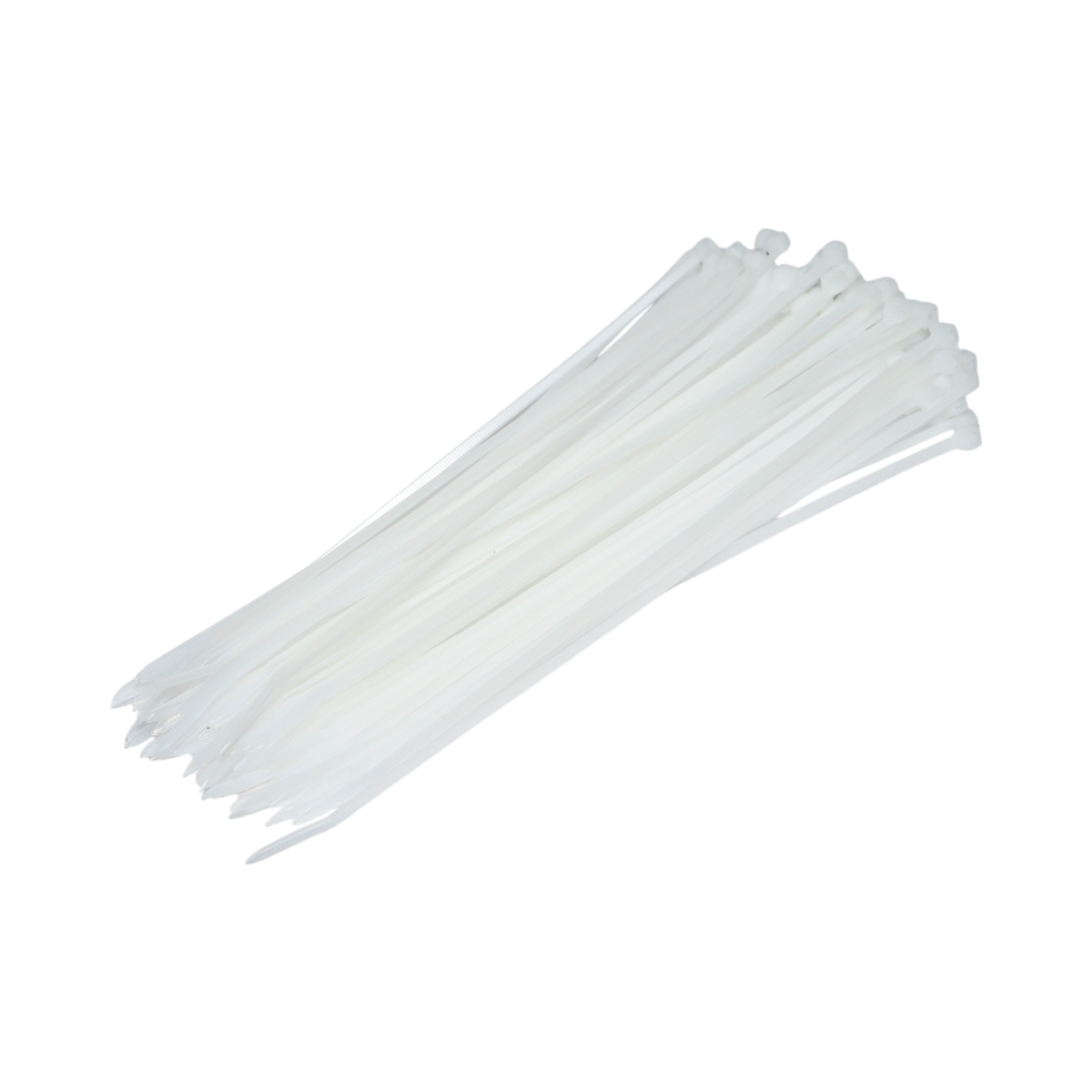 Faseta colier plastic alb 3.6x250mm 100 buc/set Longroad