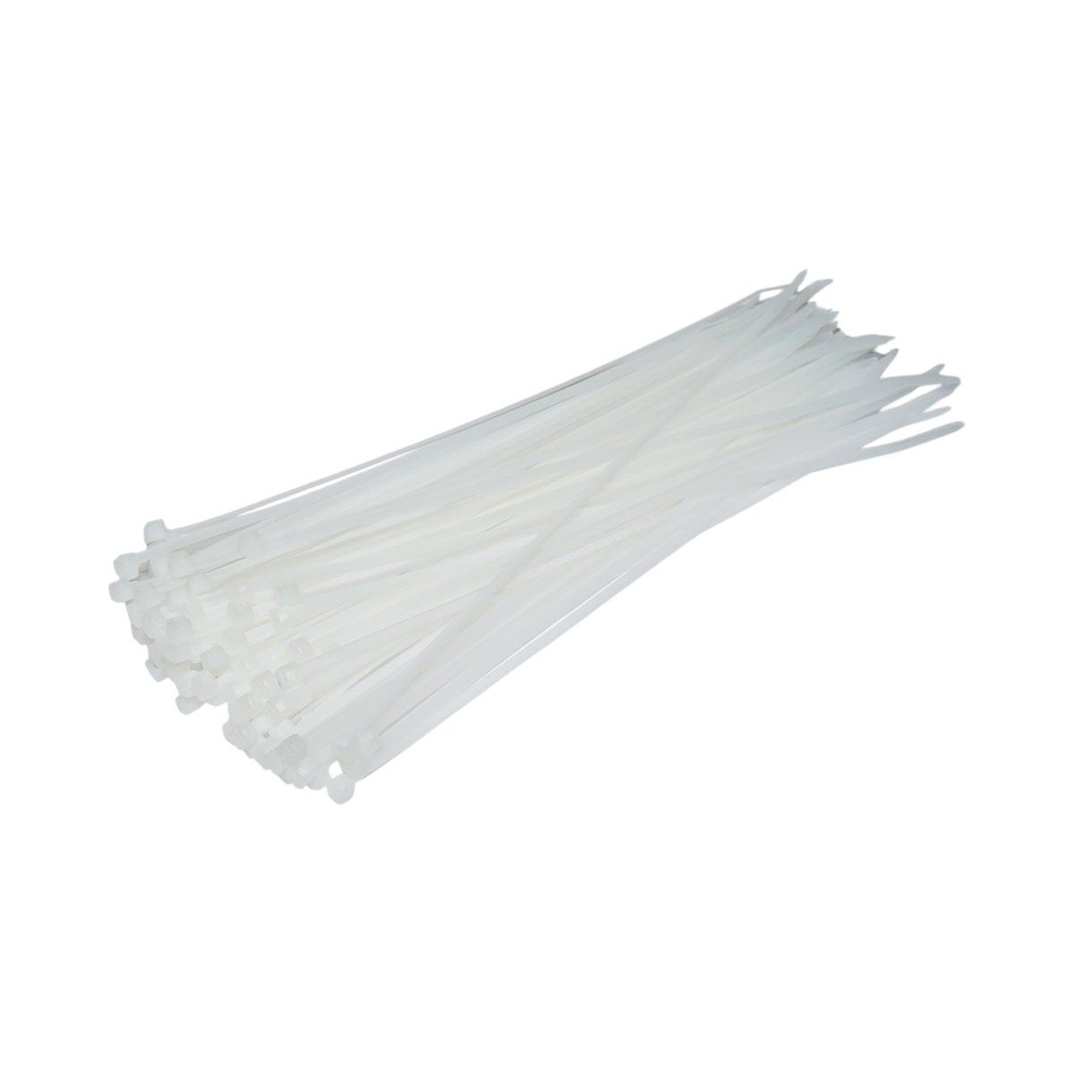 Faseta colier plastic alb 3.6x250mm 100 buc/set Longroad - imagine 2