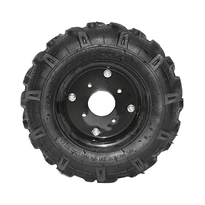 Roata completa 400/8 R1 8PR crampon cu janta neagra - imagine 3