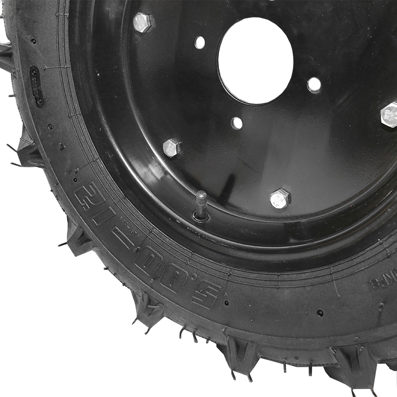 Roata completa 500/12 R1 8PR crampon cu janta neagra - imagine 4