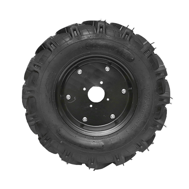 Roata completa 600/12 R1 10PR crampon cu janta neagra - imagine 3