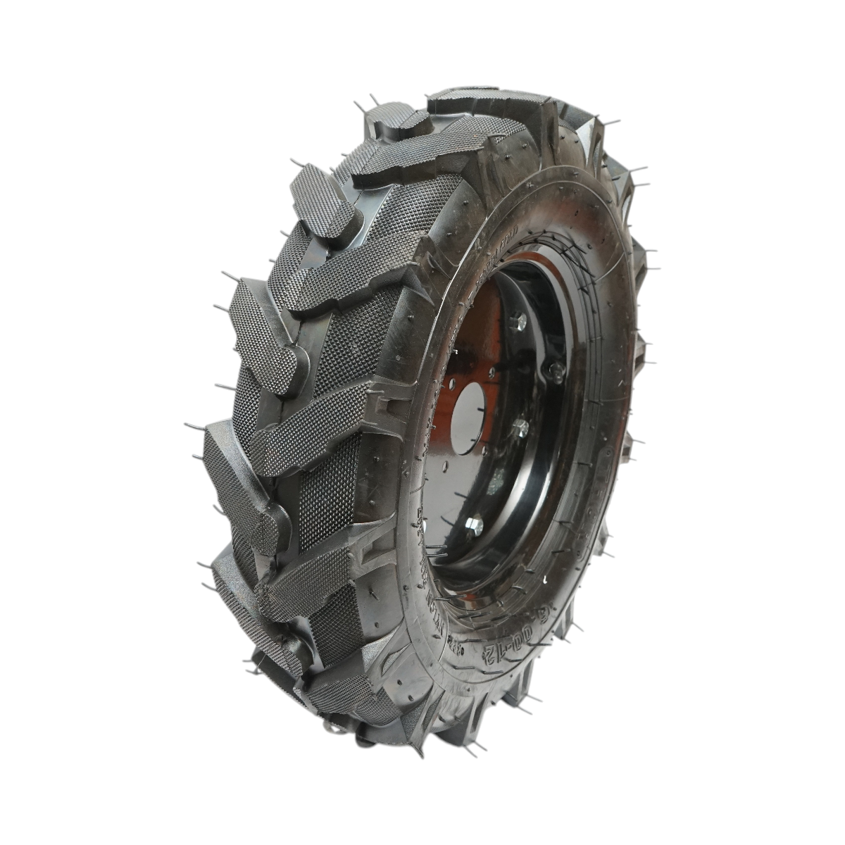 Anvelopa cu janta neagra 600/12 R1 8PR crampon