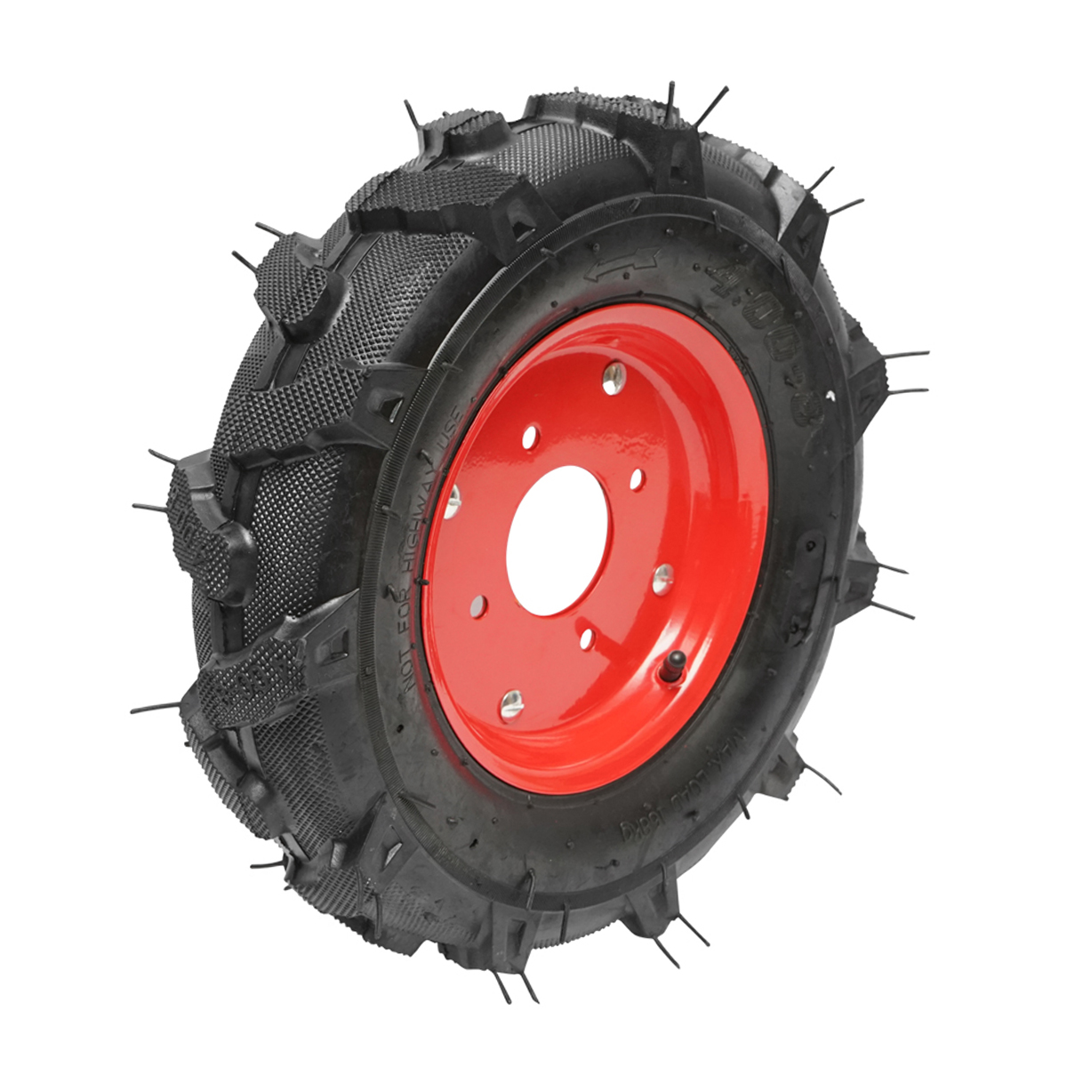 Roata completa 400/8 R1 4PR crampon cu janta rosie