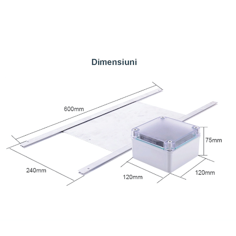 Usa cotet gaini, pisici, caini automatizata 600x240x10mm aluminiu baterie 4AA - imagine 3