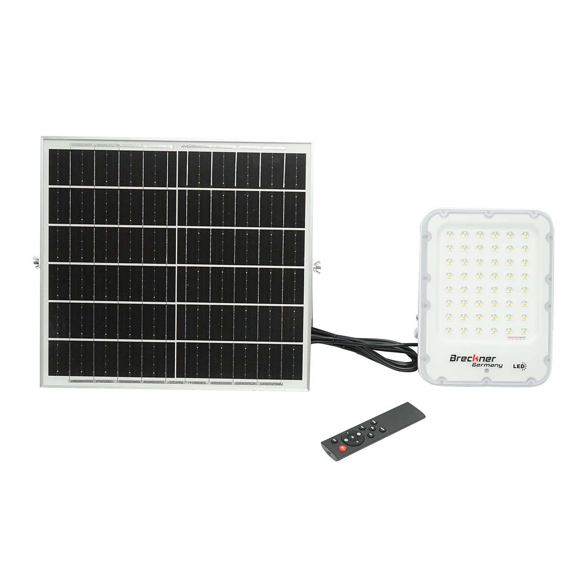 Proiector LED 150W cu panou solar monocristalin 25W, telecomanda si acumulator inclus Breckner Germany