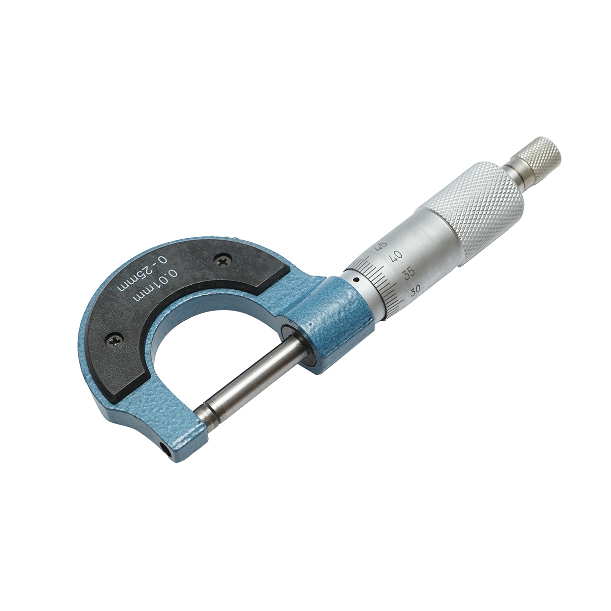 Micrometru mecanic de exterior cu cadru emailat, metric 0-25 mm - imagine 3