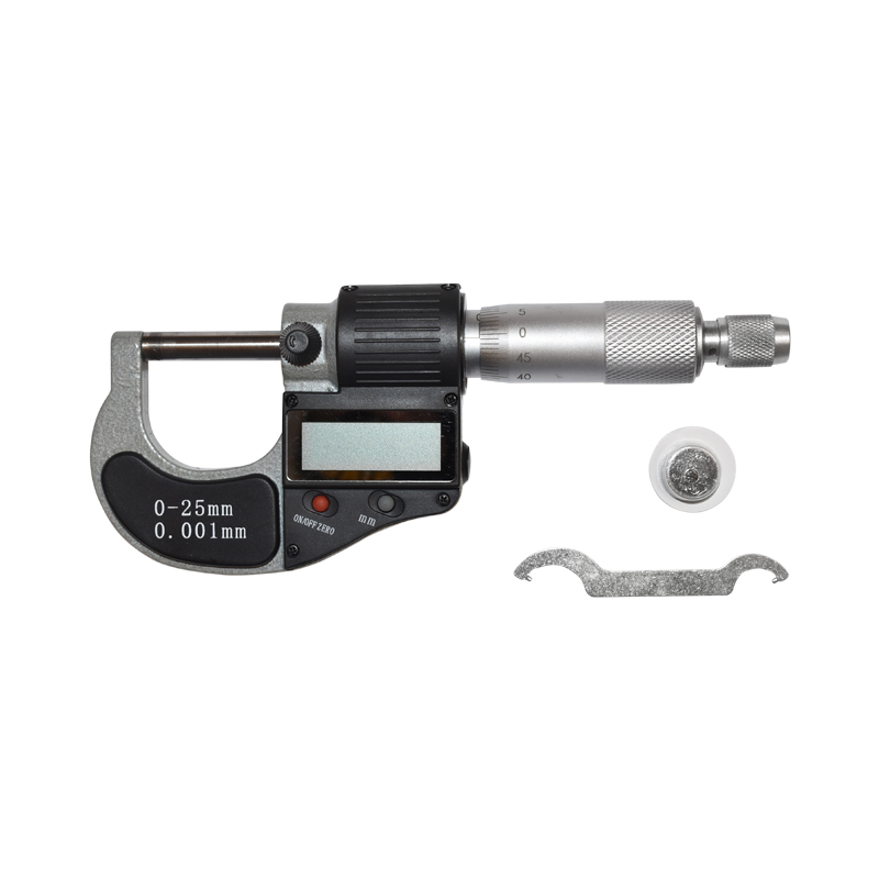 Micrometru de exterior cu afisaj digital si cadru emailat, metric 0-25mm