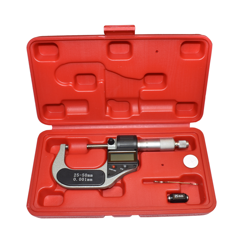 Micrometru de exterior cu afisaj digital si cadru emailat, metric 25-50mm - imagine 2